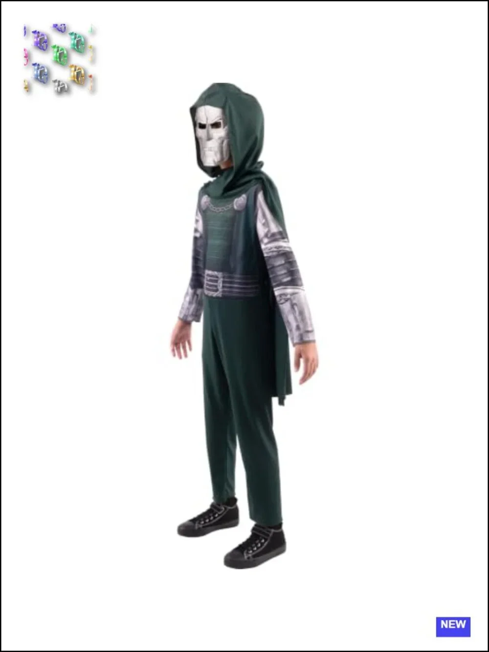 Marvel Doctor Doom Youth Halloween Costume Jumpsuit with Mask